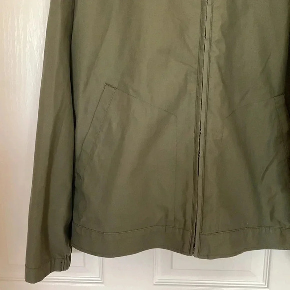 MENS VOLCOM hooded jacket like new size XL army green with grey jersey hood - Picture 3 of 7
